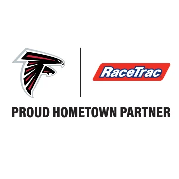 RaceTrac and Falcons logos